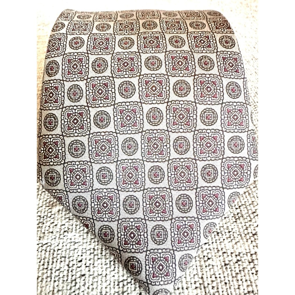 L'Atelier Italian Silk‎ Tie Geometric Necktie USA 3.25"